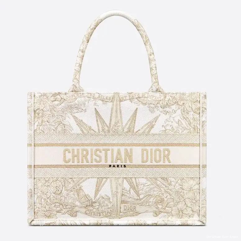 d'Infini Reve White Dior Tote Canvas Motif Book 0615 Luxury